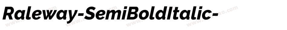 Raleway-SemiBoldItalic字体转换