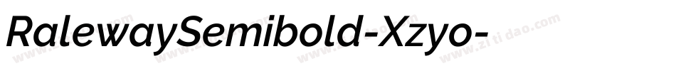 RalewaySemibold-Xzyo字体转换