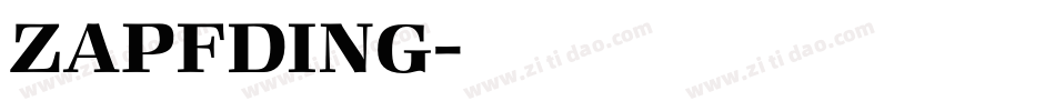 ZAPFDING字体转换