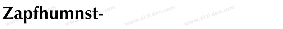 Zapfhumnst字体转换
