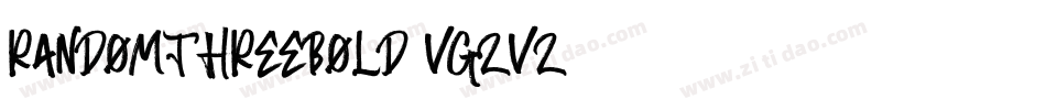 RandomThreeBold-VGzvZ字体转换