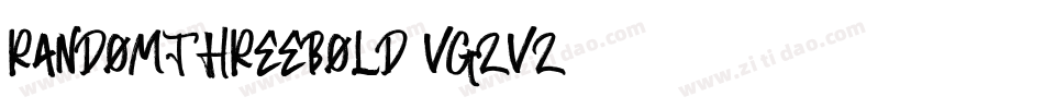 RandomThreeBold-VGzvZ字体转换