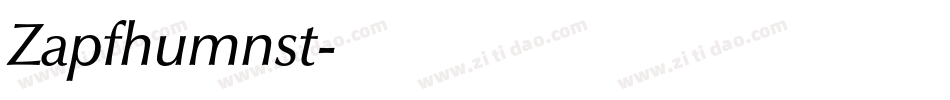 Zapfhumnst字体转换