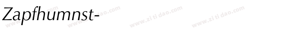 Zapfhumnst字体转换
