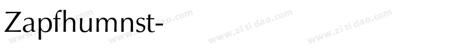 Zapfhumnst字体转换