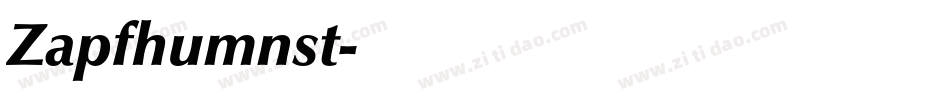 Zapfhumnst字体转换