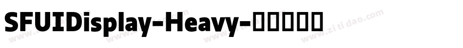 SFUIDisplay-Heavy字体转换