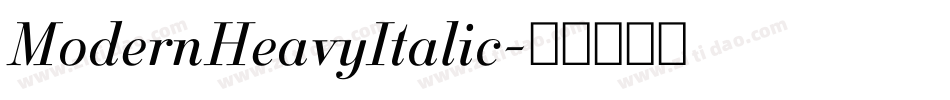 ModernHeavyItalic字体转换