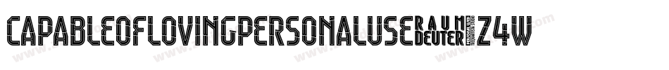 CapableOfLovingPersonalUse-z4w4字体转换