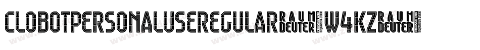 ClobotPersonalUseRegular-w4Kz字体转换