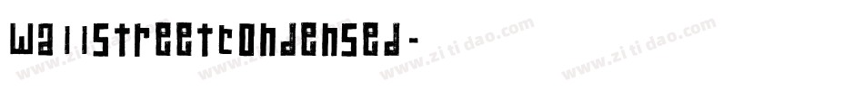 WallStreetCondensed字体转换