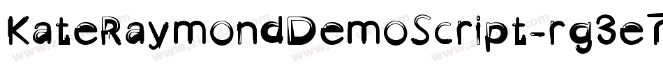 KateRaymondDemoScript-rg3e7字体转换