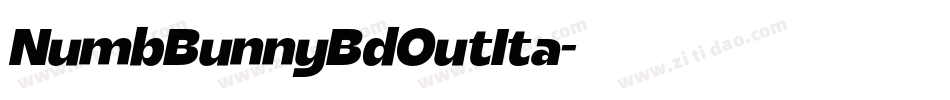 NumbBunnyBdOutIta字体转换