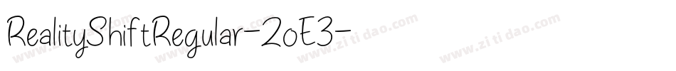 RealityShiftRegular-2oE3字体转换