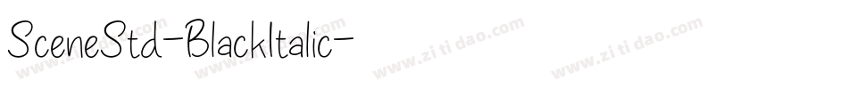 SceneStd-BlackItalic字体转换