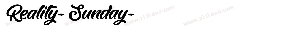 Reality-Sunday字体转换