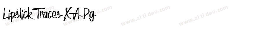 LipstickTraces-XAPg字体转换