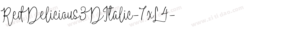 RedDelicious3DItalic-7xL4字体转换