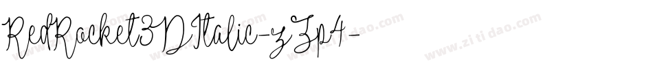 RedRocket3DItalic-zZp4字体转换