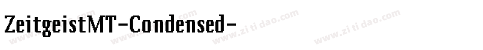 ZeitgeistMT-Condensed字体转换