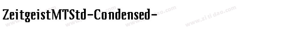 ZeitgeistMTStd-Condensed字体转换