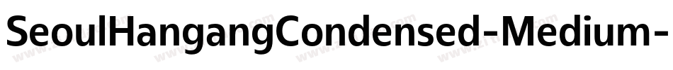 SeoulHangangCondensed-Medium字体转换