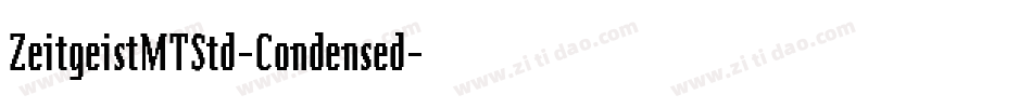 ZeitgeistMTStd-Condensed字体转换
