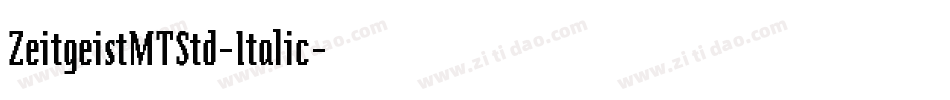 ZeitgeistMTStd-Italic字体转换