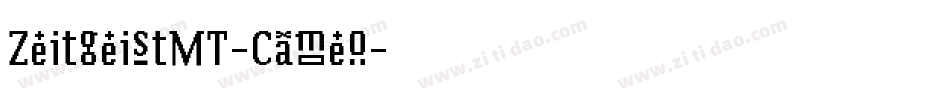 ZeitgeistMT-Cameo字体转换