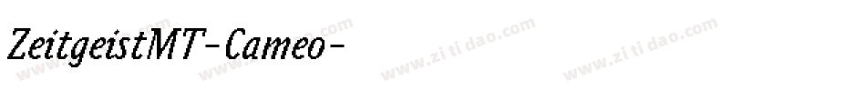 ZeitgeistMT-Cameo字体转换