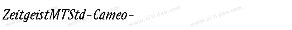 ZeitgeistMTStd-Cameo字体转换
