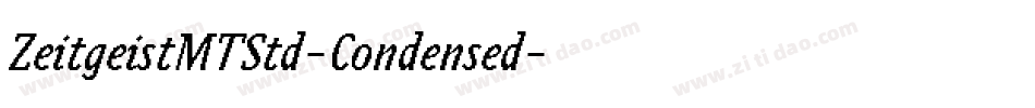 ZeitgeistMTStd-Condensed字体转换