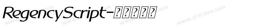 RegencyScript字体转换