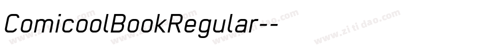 ComicoolBookRegular-字体转换