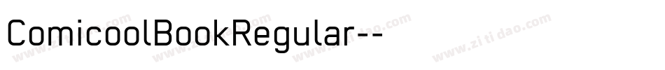 ComicoolBookRegular-字体转换