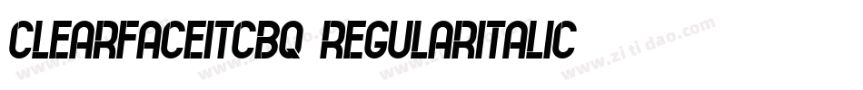 ClearfaceITCBQ-RegularItalic字体转换