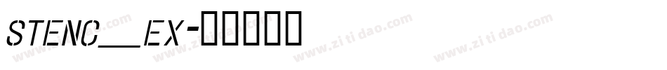 stenc_ex字体转换