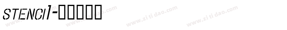 stenci1字体转换