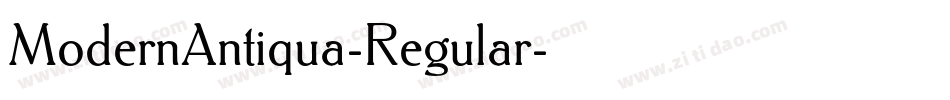 ModernAntiqua-Regular字体转换