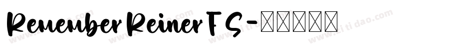 RememberReinerFS字体转换