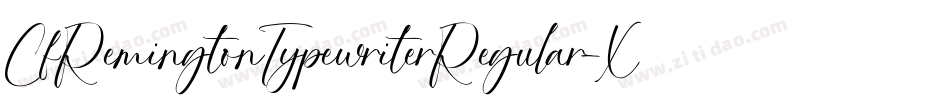 CfRemingtonTypewriterRegular-XmRd字体转换
