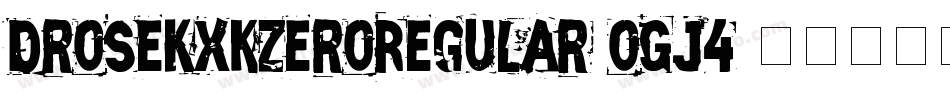 DroseKxkZeroRegular-oGJ4字体转换