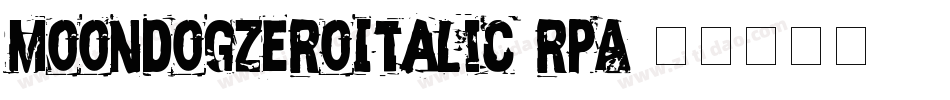 MoondogZeroItalic-rpA字体转换