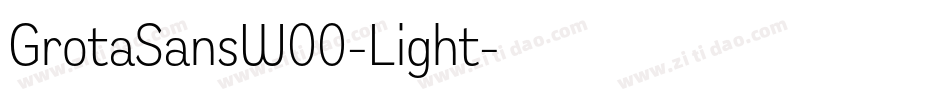 GrotaSansW00-Light字体转换
