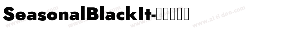 SeasonalBlackIt字体转换
