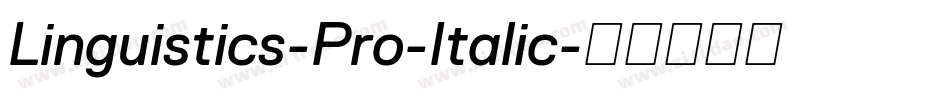 Linguistics-Pro-Italic字体转换