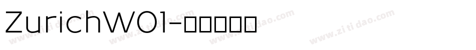 ZurichW01字体转换