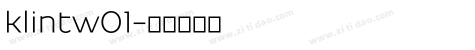 klintw01字体转换