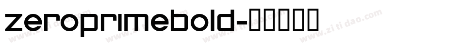 zeroprimebold字体转换