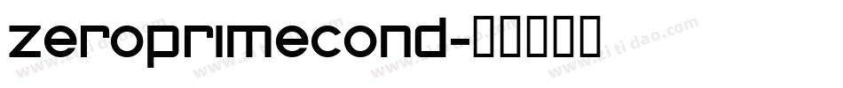 zeroprimecond字体转换